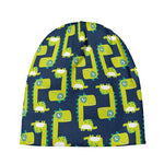 Little Green Dinosaur Pattern Print Beanie