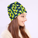 Little Green Dinosaur Pattern Print Beanie