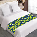 Little Green Dinosaur Pattern Print Bed Runner