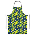 Little Green Dinosaur Pattern Print Bib Apron With Pocket