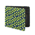 Little Green Dinosaur Pattern Print Bifold Wallet