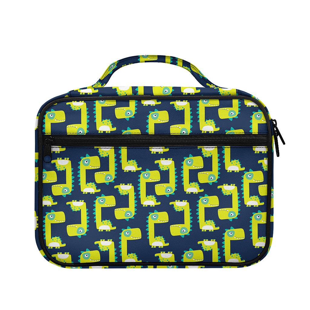 Little Green Dinosaur Pattern Print Briefcase Bible Bag