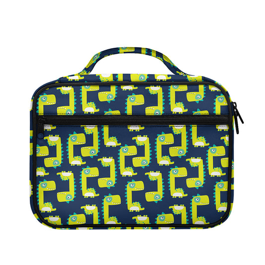 Little Green Dinosaur Pattern Print Briefcase Bible Bag