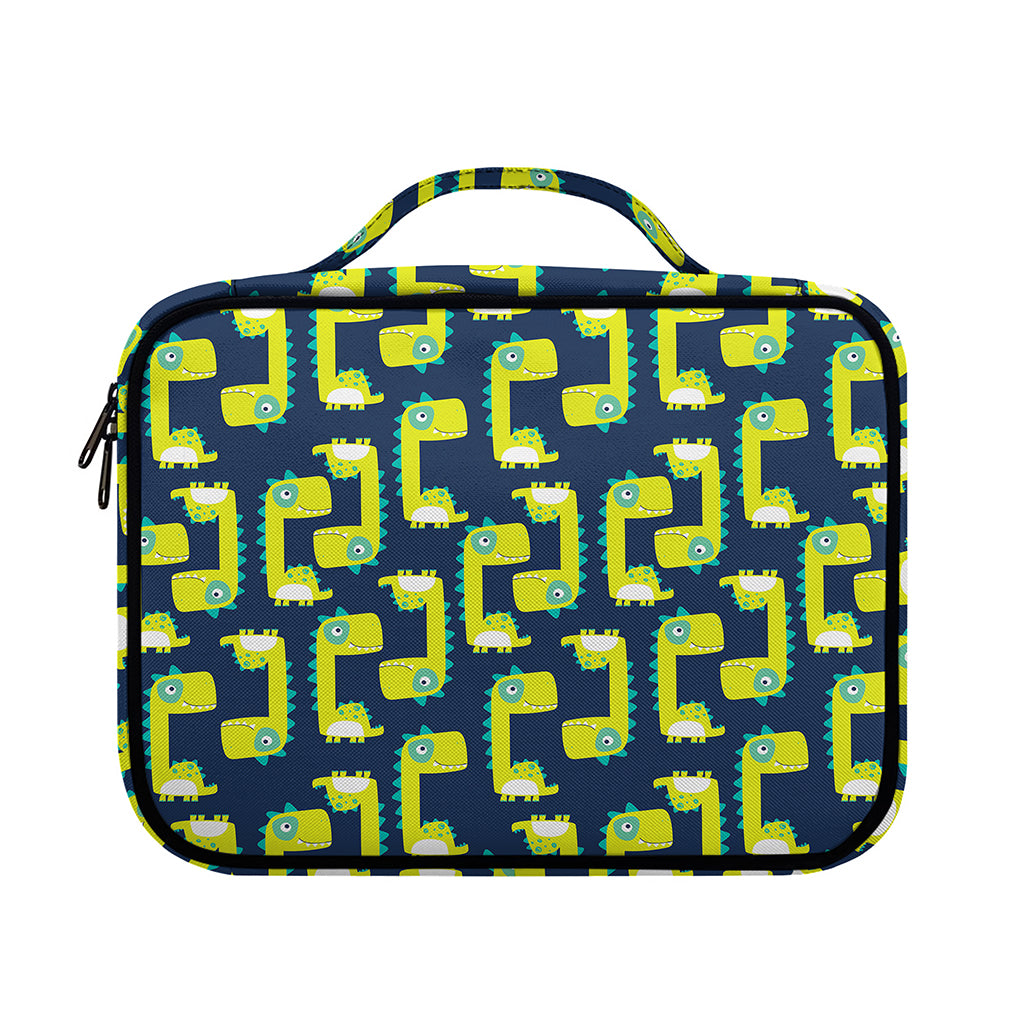 Little Green Dinosaur Pattern Print Briefcase Bible Bag
