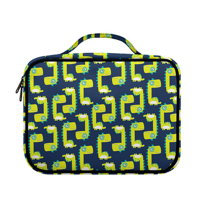 Little Green Dinosaur Pattern Print Briefcase Bible Bag