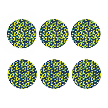 Little Green Dinosaur Pattern Print Coaster Set