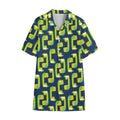 Little Green Dinosaur Pattern Print Cotton Hawaiian Shirt