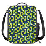 Little Green Dinosaur Pattern Print Crossbody Lunch Bag