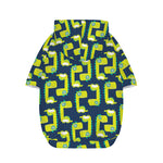 Little Green Dinosaur Pattern Print Dog Zip Up Hoodie