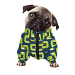 Little Green Dinosaur Pattern Print Dog Zip Up Jacket