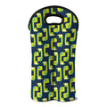 Little Green Dinosaur Pattern Print Double Neoprene Wine Tote