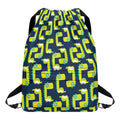 Little Green Dinosaur Pattern Print Drawstring Backpack