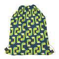 Little Green Dinosaur Pattern Print Drawstring Bag