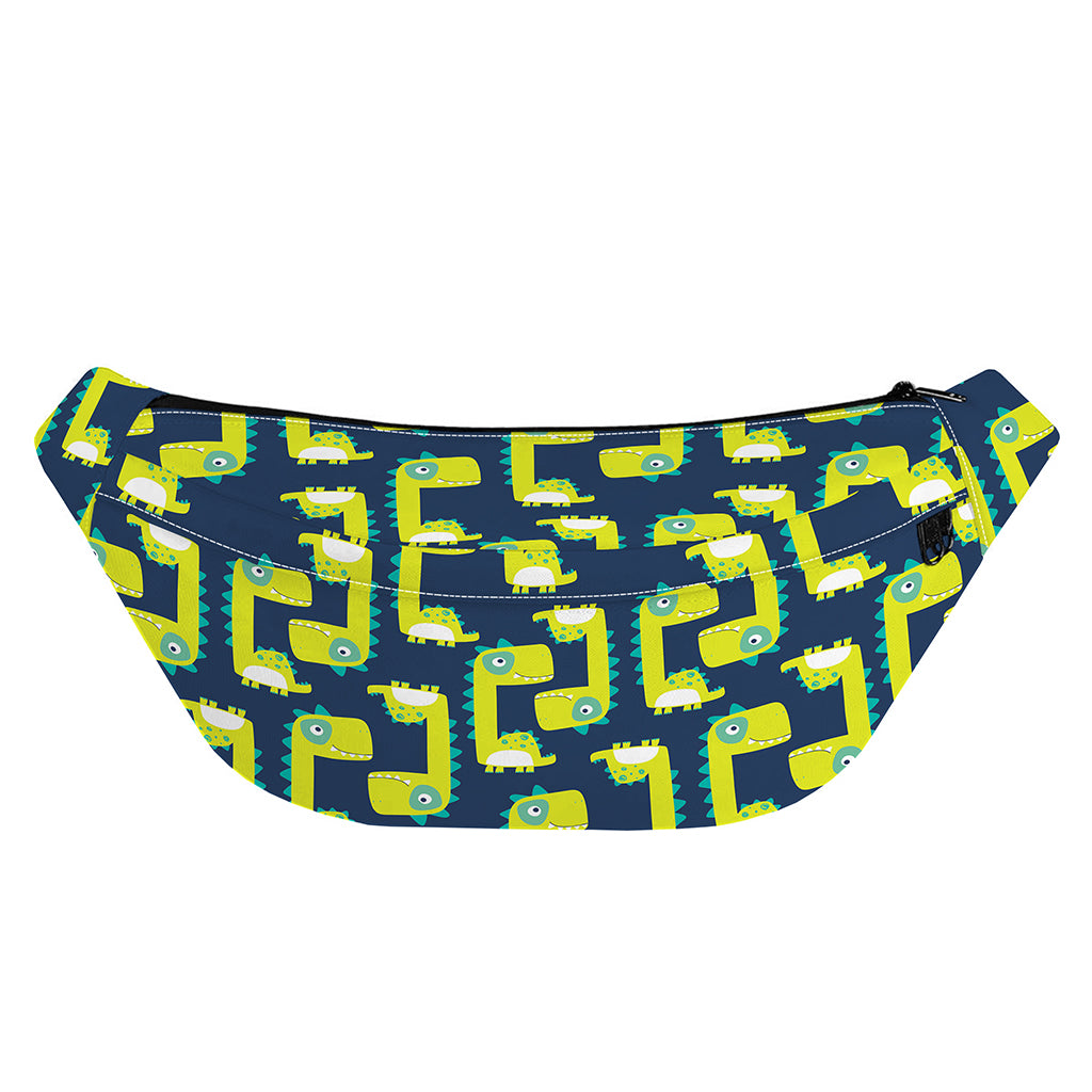 Little Green Dinosaur Pattern Print Fanny Pack