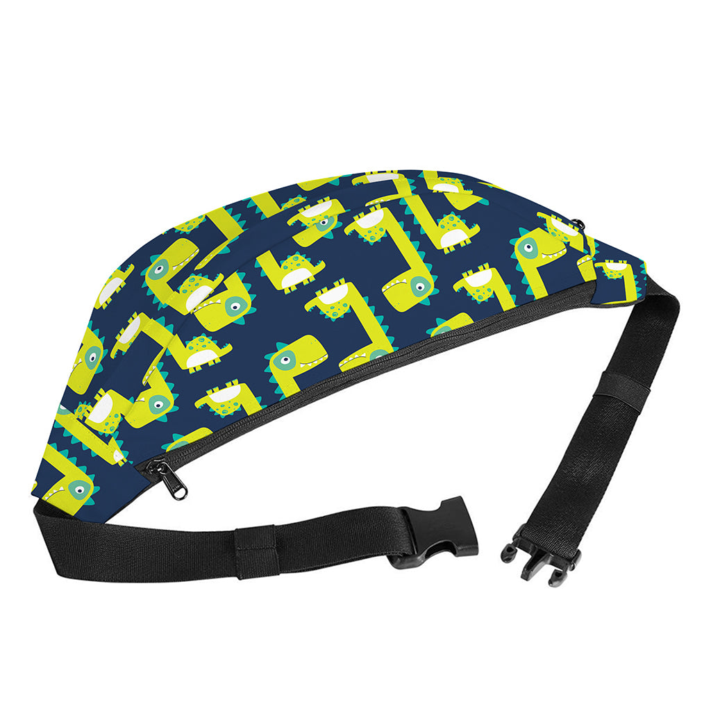 Little Green Dinosaur Pattern Print Fanny Pack