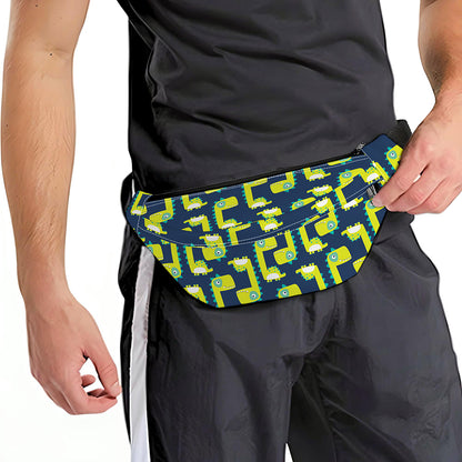 Little Green Dinosaur Pattern Print Fanny Pack