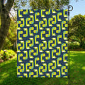 Little Green Dinosaur Pattern Print Garden Flag