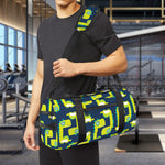 Little Green Dinosaur Pattern Print Gym Bag