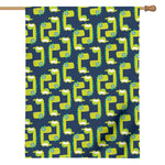 Little Green Dinosaur Pattern Print House Flag