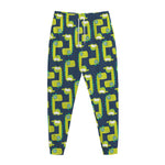Little Green Dinosaur Pattern Print Jogger Pants