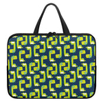 Little Green Dinosaur Pattern Print Laptop Sleeve With Handle