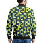 Little Green Dinosaur Pattern Print Men's Bomber Jacket