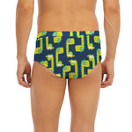 Little Green Dinosaur Pattern Print Men's Briefs
