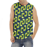 Little Green Dinosaur Pattern Print Men's Fitness Tank Top