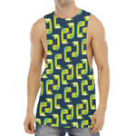 Little Green Dinosaur Pattern Print Men's Muscle Tank Top