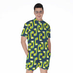 Little Green Dinosaur Pattern Print Men's Rompers