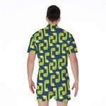 Little Green Dinosaur Pattern Print Men's Rompers