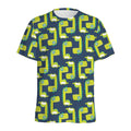 Little Green Dinosaur Pattern Print Men's Athletic T-Shirt