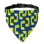 Little Green Dinosaur Pattern Print Over The Collar Dog Bandana