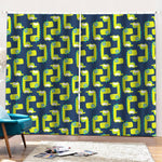 Little Green Dinosaur Pattern Print Pencil Pleat Curtains