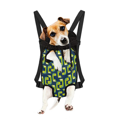 Little Green Dinosaur Pattern Print Pet Carrier Backpack