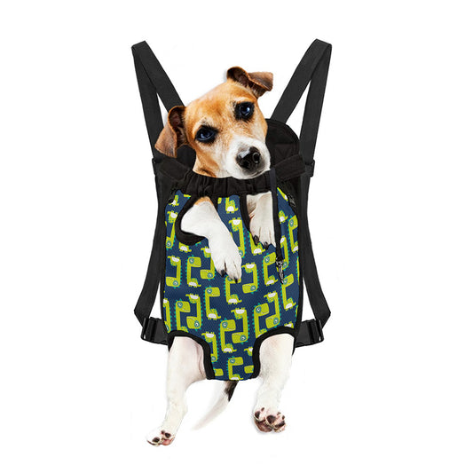 Little Green Dinosaur Pattern Print Pet Carrier Backpack