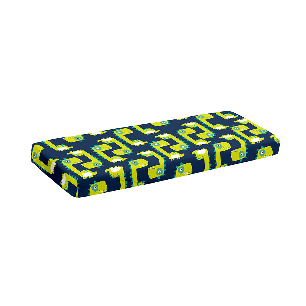 Little Green Dinosaur Pattern Print Piano Keyboard Cover