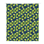 Little Green Dinosaur Pattern Print Polyester Shower Curtain