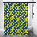 Little Green Dinosaur Pattern Print Premium Shower Curtain