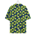 Little Green Dinosaur Pattern Print Rayon Hawaiian Shirt