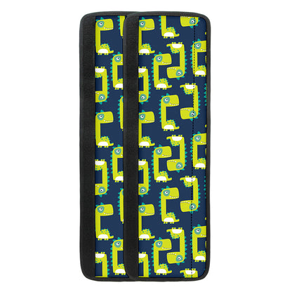 Little Green Dinosaur Pattern Print Refrigerator Handle Covers