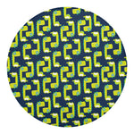 Little Green Dinosaur Pattern Print Round Blanket