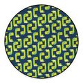 Little Green Dinosaur Pattern Print Round Floor Mat
