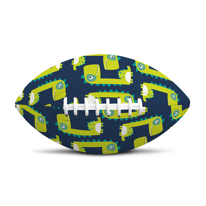 Little Green Dinosaur Pattern Print Rugby Ball