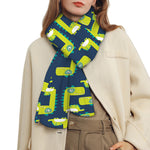 Little Green Dinosaur Pattern Print Scarf