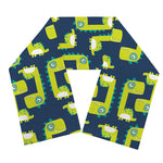 Little Green Dinosaur Pattern Print Scarf