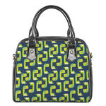 Little Green Dinosaur Pattern Print Shoulder Handbag