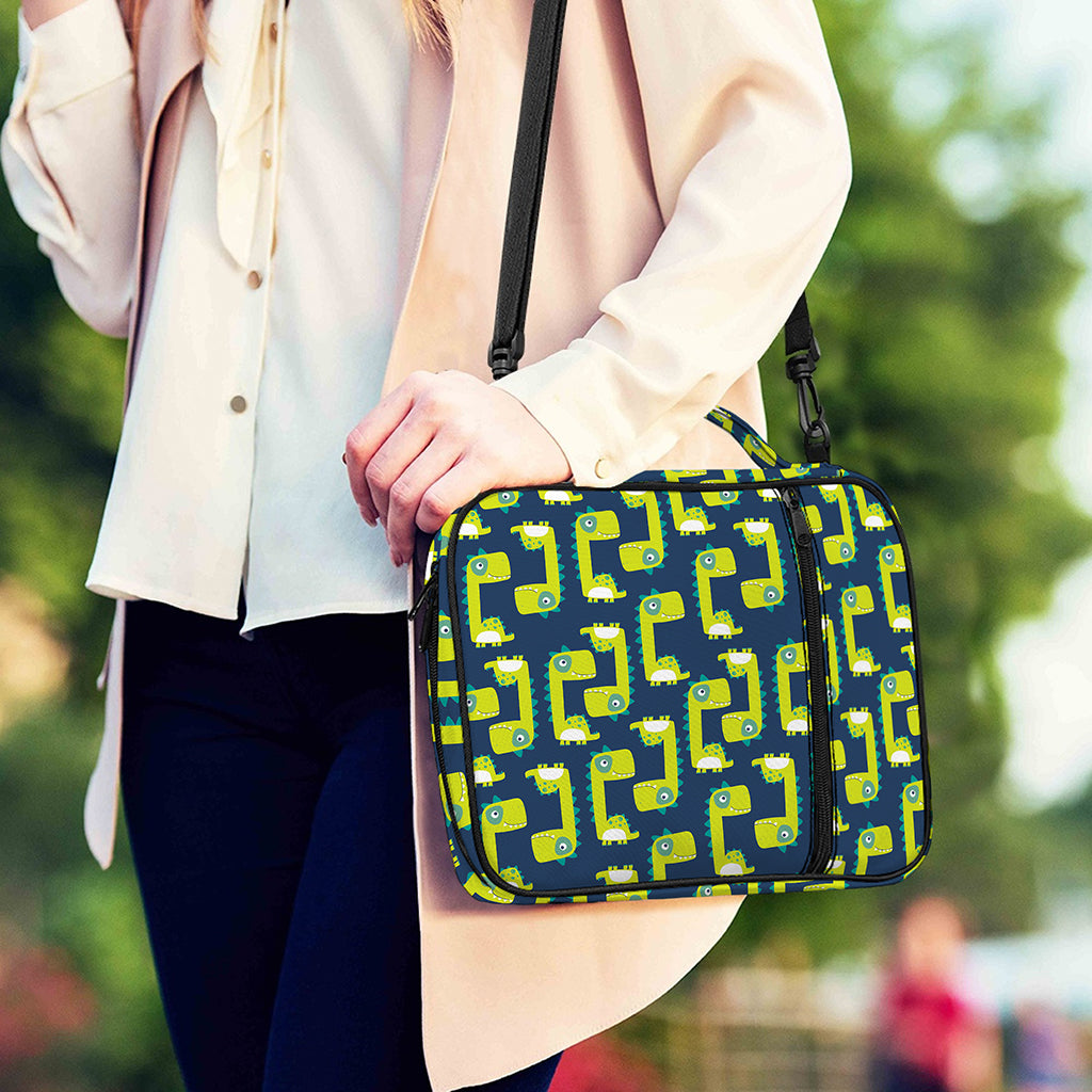 Little Green Dinosaur Pattern Print Shoulder Strap Bible Bag