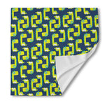 Little Green Dinosaur Pattern Print Silk Bandana