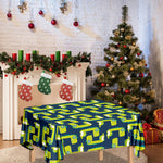 Little Green Dinosaur Pattern Print Tablecloth